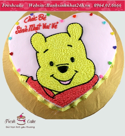 Bánh sinh nhật hình gấu pooh dễ thương [MS:1671]