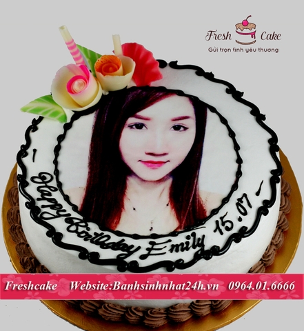 Bánh sinh nhật in ảnh tặng bạn gái [MS:0825]