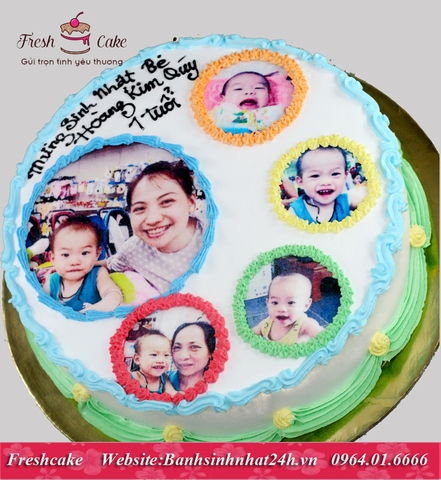 Bánh sinh nhật in ảnh mẹ và bé yêu [MS:0827]