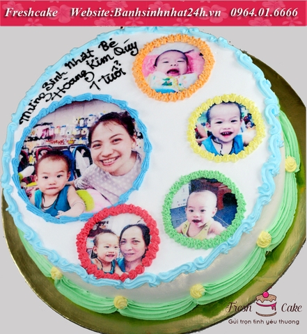 Bánh sinh nhật in ảnh mẹ và bé yêu [MS:0128]