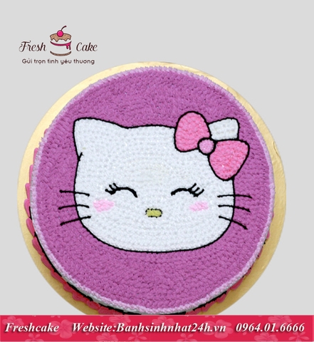 Bánh sinh nhật hình hello kitty má hồng [MS:1676]