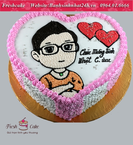 Bánh sinh nhật tặng bạn trai hot boy cute [MS:1788]