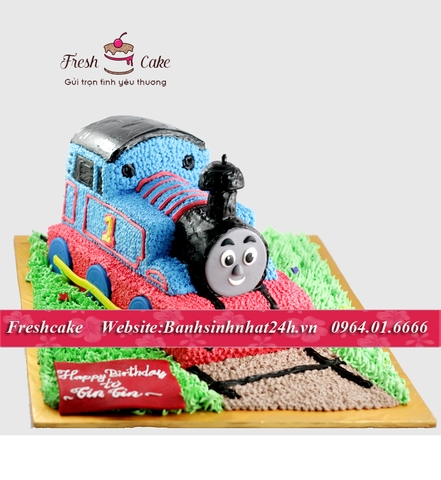 Bánh sinh nhật hình tàu hỏa Thomas tặng các bé trai [MS:1802]