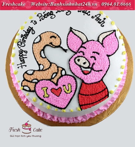 Bánh sinh nhật tình yêu giữa rắn và lợn [MS:1846]