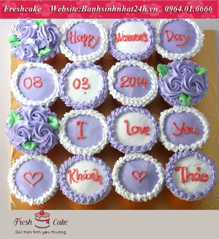 Cupcake cỡ to tông tím, trắng, đỏ [MS:1352]