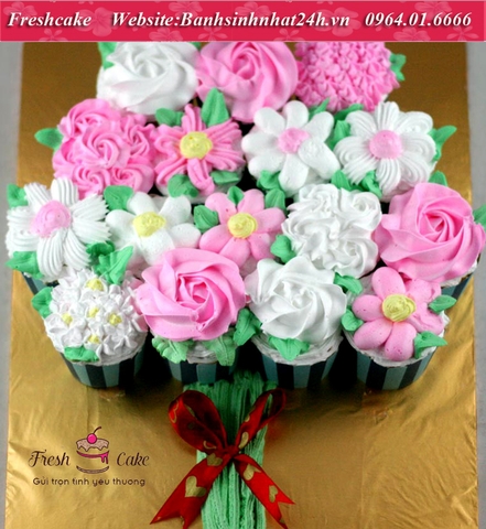 Cupcake kết thành bó hoa [MS:1469]