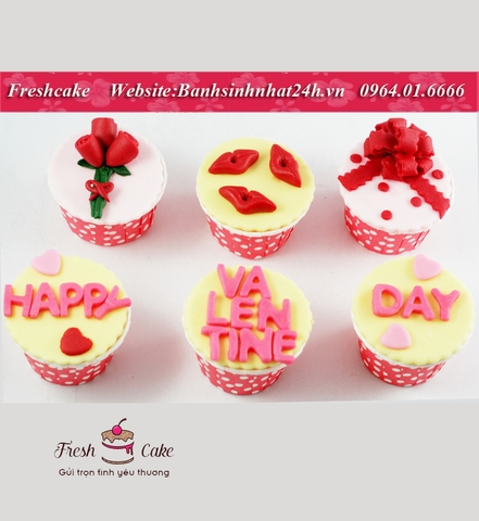 Bánh Cupcake Valetine ngọt ngào lãng mạn [MS:1478]