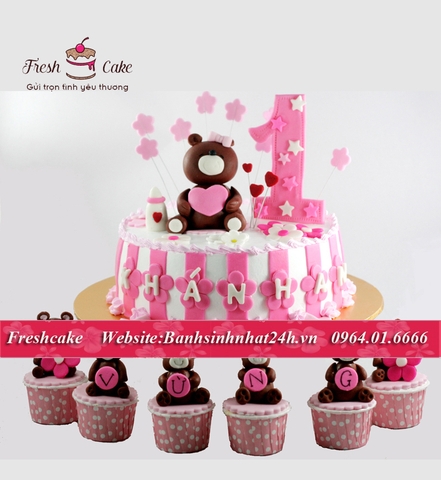 Sét bánh gấu nhỏ cực kỳ dễ thương tặng các bé [MS:1408]