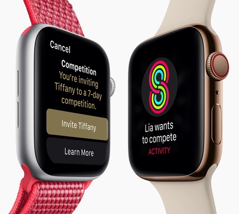 Apple Watch Series 4:  Thiết kế hoàn thiện, Kích thước lớn hơn 40mm và 44mm, màn hình tràn viền,