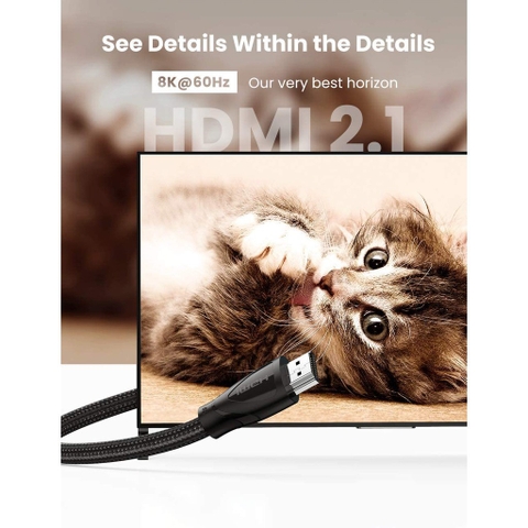 Cáp HDMI 2.1 UGREEN Dài 1M5 8K@60Hz Cao Cấp HD140 (80402)