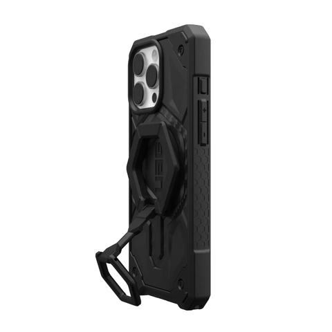 Combo Ốp lưng UAG iPhone 16 Pro Max Monarch Pro có Magsafe Carbon Fiber Và Ring Stand Black