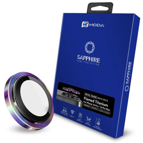 Miếng dán bảo vệ camera HODA Sapphire cho iPhone 16 Pro và 16 Pro Max