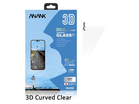 Miếng dán cường lực ANANK 3D Curved Clear Trong Suốt cho iPhone 14 Series