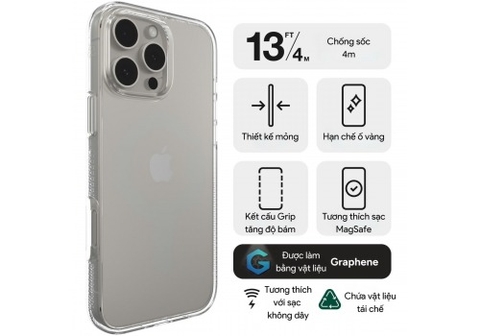 Ốp lưng ZAGG Crystal Palace cho iPhone 16 Pro