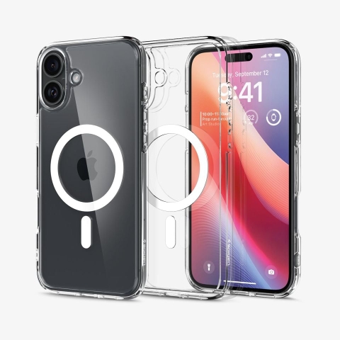 Ốp Lưng iPhone 16 PLUS SPIGEN Crystal Hybrid Magfit White