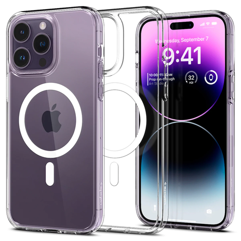Ốp lưng iPhone 14 Pro Spigen Crystal Hybrid Magfit White