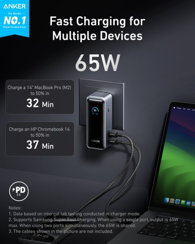 Pin Dự Phòng Anker Prime Fusion 9600mAh 65w (Built-In USB-C) A1339