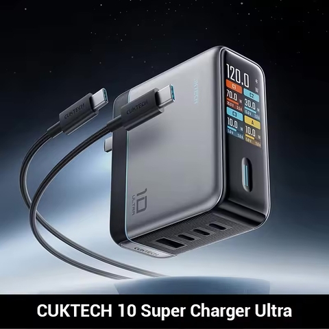 Sạc Nhanh Cuktech 10 Ultra GaN 120W Super Charger – AD1204U