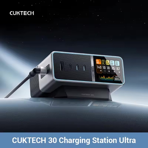 Trạm Sạc Cuktech 30 Ultra 300W GaN Desktop Charger – TA3005U