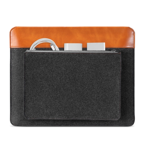 TÚI CHỐNG SỐC TOMTOC (USA) FELT & PU LEATHER FOR IPAD 12.9-INCH H16-B03Y