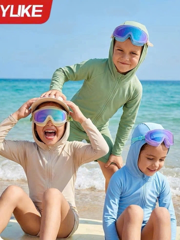 Kính bơi trẻ em tráng gương tầm nhìn rộng chính hãng Yuke