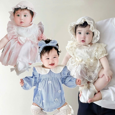Bodysuit cho bé gái sơ sinh đầy tháng thôi nôi TPHCM