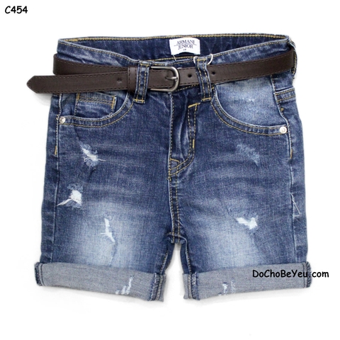 Quần short jean bé trai