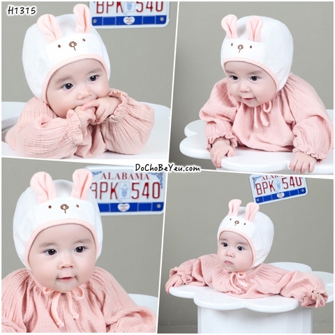 Nón cotton Hàn Quốc cho bé sơ sinh