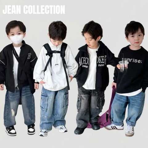Quần jean dài cho bé trai 2-15 tuổi