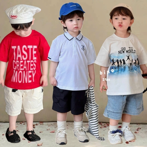 Quần short jean kaki cho bé trai 1-2-3-4-5-6 tuổi