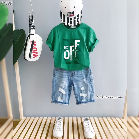 Quần short jean trẻ em size đại