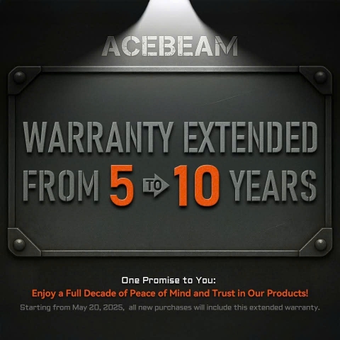 ACEBEAM CHƠI LỚN: BẢO HÀNH ĐÈN PIN LÊN TỚI 10 NĂM