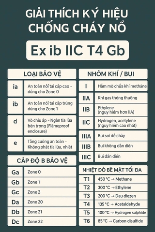 Giải thích ký hiệu chống cháy nổ của đèn pin chuyên dụng