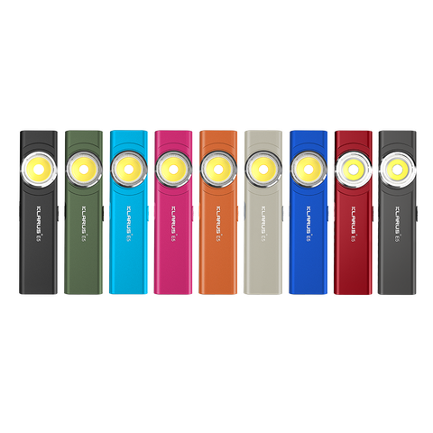 Đèn pin mini KLARUS E5 độ sáng 600 lumens chiếu xa 30m sử dụng 2 LED COB đuôi nam châm sạc USB C