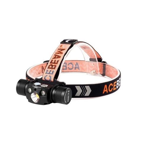 Đèn pin đội đầu ACEBEAM H30 độ sáng 4000 lumen sáng Trắng, 2 Led phụ sáng Đỏ, Xanh Lá, kèm pin 21700 5000mAh, cổng sạc USB-C Powerbank