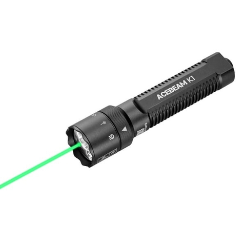 Đèn pin Acebeam K1 – Đèn pin EDC nhỏ gọn, 3 nguồn sáng Trắng/Laser xanh/UV sáng 1000lm, 223m, UV 365nm, sạc USB-C