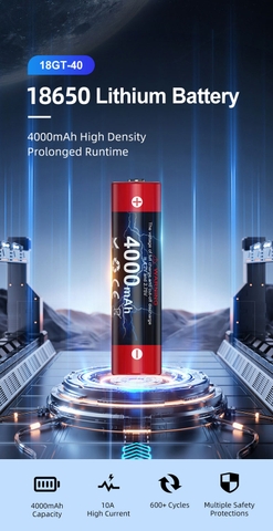 Pin sạc KLARUS 18650 18GT-40 dung lượng 4000mAh