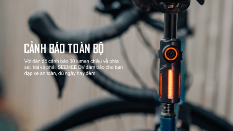 Đèn hậu xe đạp kiêm camera hành trình MAGICSHINE SEEMEE DV độ sáng 30 lumen