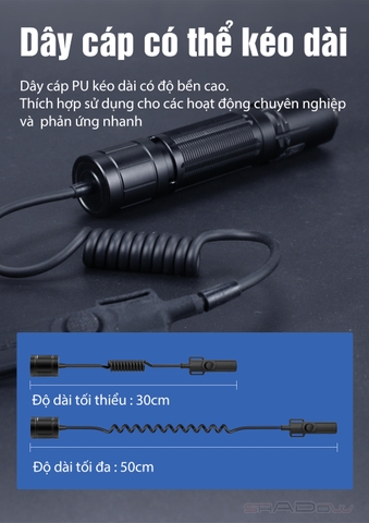 Công tắc điều khiển từ xa đuôi KLARUS TRC1 tương thích với Klarus XT11GT Pro và XT2CR Pro