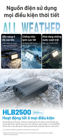 NITECORE HA29 UHE – Đèn đội đầu outdoor 1200 lm, pin chịu lạnh -40°C