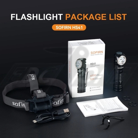 Đèn pin đội đầu siêu sáng Sofirn HS41 sáng 4000 Lumens chiếu xa 325m đuôi nam châm