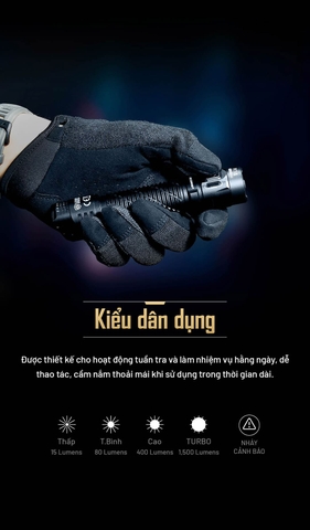 Đèn pin chiến thuật NITECORE P17iX – Sáng 5000 Lumens, Chiếu xa 330m, Sạc nhanh USB-C 18W