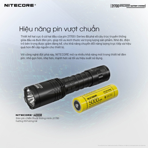 Đèn bulb tản sáng Nitecore ML21 gắn pin 21700i Nitecore