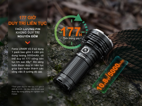 Đèn pin tìm kiếm cứu nạn FENIX LR40R V2.0 độ sáng 15.000 lumen chiếu xa 900m