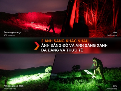 Đèn pin phản ứng nhanh FENIX HT32 sáng 2500 lumen chiếu xa 640m pin sạc 21700 5000mAh kèm theo