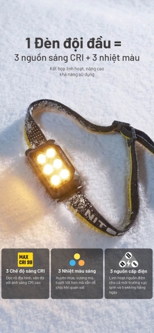 NITECORE HA29 UHE – Đèn đội đầu outdoor 1200 lm, pin chịu lạnh -40°C