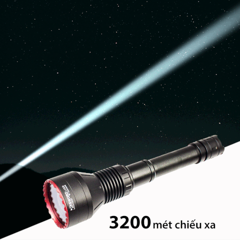 Đèn laser trắng MAXTOCH L2KD tầm chiếu siêu xa 3200m độ sáng 650 lumen sử dụng 2 pin Li-ion 21700 5000 mAh kèm theo