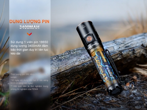 Đèn pin FENIX E28R V2.0 nhỏ gọn sáng 1700 lumen chiếu xa 273m sạc USB C pin sạc 18650 3400mAh đuôi nam châm