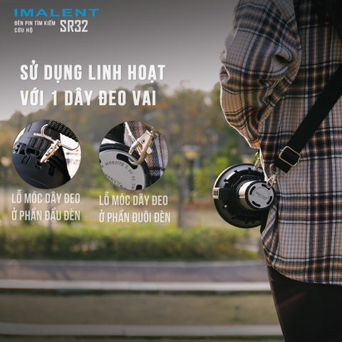 Đèn pin IMALENT SR32 sáng 120.000lm chiếu xa 2.080m 32 LED XHP50.3 sạc USB-C kiêm Powerbank