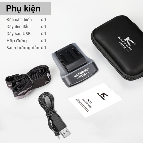 Đèn pin đội đầu KLARUS HC3 LED COB độ sáng 100 lumen chiếu xa 15m (pin liền)
